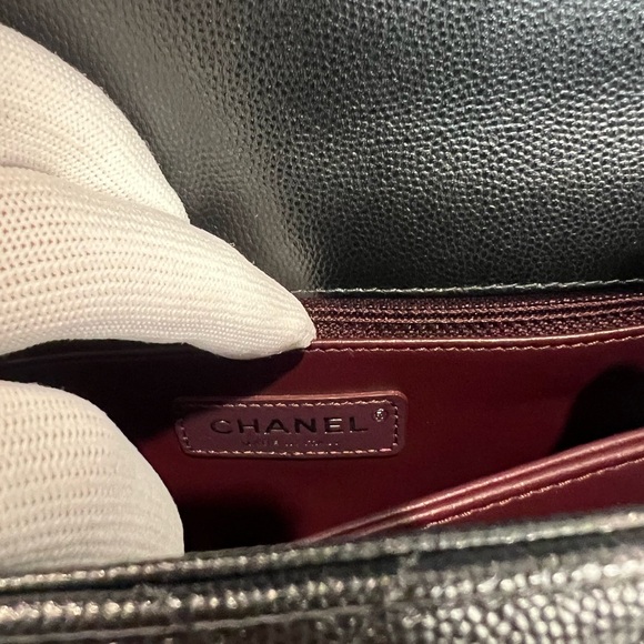 Chanel Black Chevron Coco Handle w Black Hardware - Picture 12 of 17